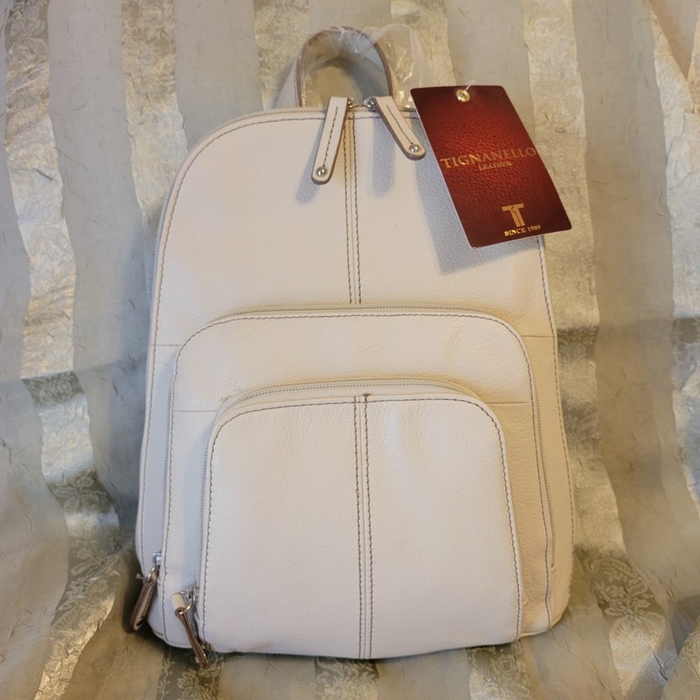 Tignanello multi-pocket, backpack-style leather organizer NWT